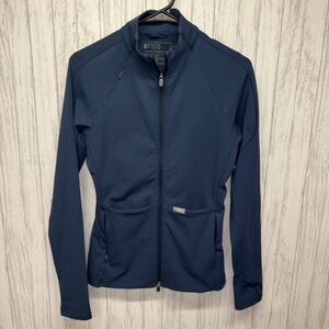 Womens Size S Figs Technical Collection Jacket Blue EUC